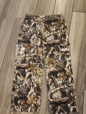 🍔🌭Camo Cargo Pants - Brown & Black Forest Print